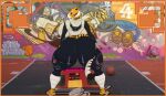  1:1 1girl anthro background basketball basketball_court blue_pants boombox breasts butt_shake dat_ass dreamworks female_only full_body full_color furry graffiti grey_jacket holding_ass holding_butt hoodie huge_ass jacket kung_fu_panda looking_back master_tigress mr-jugger orange_body orange_fur smile smiling_at_viewer tiger tiger_ears tiger_tail twerk twerking 