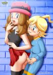 bbmbbf clemont nintendo palcomix pokemon pokepornlive serena_(pokemon)