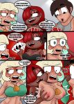 1boy 2_girls 2girls1boy angry assertive assertive_female big_breasts blonde blonde_hair breasts disney disney_channel disney_xd groping groping_breasts hekapoo jackie_lynn_thomas long_hair male marco_diaz red_hair redhead short_hair star_vs_the_forces_of_evil tomboy zaicomaster14