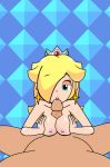 1girl animated animated_gif blonde_hair blue_eyes breasts crown dark-skinned_male earrings fellatio female gif hair_over_one_eye interracial jewelry mario_(series) minus8 nintendo nipples oral paizuri paizuri_lead_by_female penis pov ppppu rosalina_(mario) rosetta_(mario) super_mario_bros. super_mario_galaxy uncensored