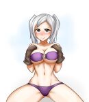  1girl alluring alternate_costume bikini breasts female_only fire_emblem fire_emblem_awakening fire_emblem_heroes hayato_stuff looking_at_viewer nintendo official_alternate_costume purple_bikini purple_swimsuit robin_(fire_emblem) robin_(fire_emblem)_(female) robin_(summer)_(fire_emblem)_(female) swimsuit 