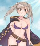  1girl 1girl 1girl alluring alternate_costume bikini breasts female_only fire_emblem fire_emblem_awakening fire_emblem_heroes looking_at_viewer nintendo official_alternate_costume purple_bikini purple_swimsuit purrlucii robin_(fire_emblem) robin_(fire_emblem)_(female) robin_(summer)_(fire_emblem)_(female) swimsuit 