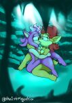 2girls amy_rose aquaphilia cave chipmunk hedgehog kissing nude sally_acorn sega sonic_(series) sonic_the_hedgehog_(series) tagme the1stmoyatia thicc underwater