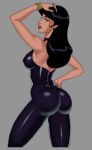 1girl big_breasts black_hair breasts female_focus high_res justice_league_unlimited latex latex_suit long_hair mature mature_female patreon patreon_paid patreon_reward solo_female something_unlimited sunsetriders7 zatanna zatanna_zatara