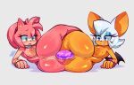 2023 2_girls accessory amy_rose anthro anthro_on_anthro anthro_only anus areola arm_support artist_name ass bat bat_wings big_areola big_ass big_breasts big_nipples blue_eyeshadow blush breasts bubble_butt chiropteran completely_nude countershade_face countershade_torso countershading dark_nipples dat_ass digital_drawing_(artwork) digital_media_(artwork) dildo dildo_in_pussy double_dildo duo eulipotyphlan eyelashes eyeshadow female/female female_only furry furry_only green_eyes hair hair_accessory hair_ornament hairband half-closed_eyes hedgehog ichig8miruku insertion interspecies large_ass lying makeup mammal masturbation medium_breasts membrane_(anatomy) membranous_wings multicolored_body multicolored_face multicolored_skin nipples nude on_side open_mouth penetration pink_body pink_hair pink_skin pussy pussy_juice rear_view rougamy rouge_the_bat sega sex sex_toy shiny shiny_skin short_hair short_tail simple_background smile sonic_the_hedgehog_(series) tail tan_body tan_countershading tan_skin teal_eyes thick_thighs thighs two_tone_body two_tone_face two_tone_skin vaginal_insertion vaginal_penetration white_background white_hair white_skin wings yuri