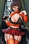 bra breasts garter_belt glasses miniskirt panties scooby-doo stockings thighs velma_dinkley