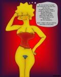 big_breasts cum_stain daydream dress hourglass_figure implied_incest labia lisa_simpson lisalover no_panties the_simpsons thought_bubble