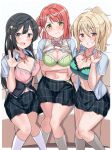 3_girls female_focus high_res love_live! love_live!_nijigasaki_high_school_idol_club red_hair short_hair uehara_ayumu