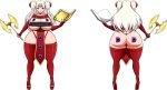 ale-mangekyo ale-mangekyo_(artist) ass axe big_ass big_breasts book breasts cleavage commission edelgard_von_hresvelg erect_nipples female fire_emblem:_three_houses magic_book nipples purple_eyes solo underboob weapon white_hair