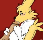 big_penis blush breasts caprine digimon donro donrodraws fellatio furry goat goatro oral oral_sex penis renamon retracted_foreskin sex sucking uncut