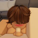 big_breasts big_penis couch deep deepthroat earrings holding_head jules_(rikh) penis_between_breasts rikh rikh_(artist) roblox roblox_avatar roblox_is_kinda_hot short_hair straight tan_skin tanned tanned_skin thicc thick thick_thighs wet