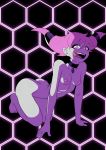  1girl breasts dc dc_comics female female_only honeycomb_background honeycomb_pattern jinx looking_at_viewer mystic_dong mysticlog nude solo tagme teen_titans 