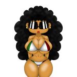  breasts mexican_flag_bikini sarah_the_milf sunglasses thick_thighs 