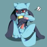 <3 1:1 anus balls blue_balls blush canid canine cute erection feral fukami gay gen_4_pokemon genitals girly inviting male mammal nintendo nude pawpads paws penis pokemon pokemon_(species) presenting red_eyes riolu sitting solo spread_anus spreading tail video_games young