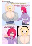 2girls baosart blonde_hair bondage gigantic_ass gigantic_breasts glasses hourglass_figure karin_uzumaki naruto_shippuden purple_hair tsunade