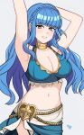 1girl alluring alternate_costume alternate_hairstyle bangs big_breasts bikini blue_bikini blue_hair blue_swimsuit female_only fire_emblem fire_emblem:_three_houses fire_emblem_heroes fire_emblem_warriors:_three_hopes kgctcg long_hair marianne_von_edmund nintendo official_alternate_costume official_alternate_hairstyle swimsuit