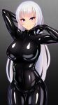 grin latex_suit nude_underneath_latex posing smiling_at_viewer standing