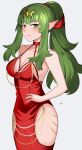  1girl 1girl 1girl alluring alternate_costume cleavage dress female_only fire_emblem fire_emblem_awakening green_eyes green_hair kgctcg medium_breasts nintendo pointy_ears ponytail red_dress thighs tiki_(adult)_(fire_emblem) tiki_(fire_emblem) 