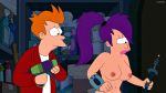 breasts closet futurama hair orange_hair philip_j._fry purple_hair turanga_leela