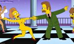 ass bracelet breasts dancing edna_krabappel eyelashes heels necklace ned_flanders nipples nude the_simpsons yellow_skin