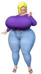 3d android_18 dragon_ball gigantic_ass gigantic_breasts hourglass_figure saturnxart