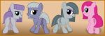 ass horse limestone_pie looking_back marble_pie maud_pie my_little_pony pinkie_pie pussy