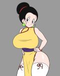 1girl ai_will_never_replace_human_made_art ass big_breasts black_hair breasts chi-chi_(dragon_ball) chichi completely_nude dragon_ball dragon_ball_super earrings female_pervert hair_ornament nipples nude pervert sex_invitation sexually_suggestive smile