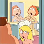 breasts connie_d'amico cum family_guy handjob joe_swanson lois_griffin surprised