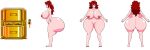 ale-mangekyo ale-mangekyo_(artist) areolae ass beige_skin big_ass big_breasts boom_box breasts commission dat_ass female friday_night_funkin girlfriend_(friday_night_funkin) microphone nipples nude red_eyes red_hair solo