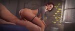 1boy 1girl anal anal_penetration big_breasts big_penis bouncing_ass bouncing_breasts brown_eyes brown_hair bubble_butt creampie cum_in_ass cum_inside cumdrip jill_valentine male_pov moaning resident_evil reverse_cowgirl_position thick_thighs xordel