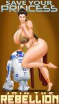  gigantic_ass gigantic_breasts hourglass_figure princess_leia_organa saturnxart star_wars 