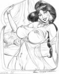  aladdin_(series) disney julius_zimmerman_(artist) monochrome princess_jasmine tagme 