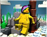  2014 black_hair breasts hentai_boy lego nude posing pussy the_lego_movie wyldstyle 