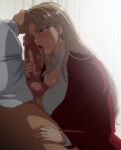 aiue_oka big_ass big_breasts blonde_hair fellatio huge_ass huge_breasts kurashiki_reika milf saimin_seishidou