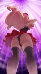 1girl 1girl 1girl ass big_ass breasts brown_hair dat_ass hat human long_hair nintendo panties pokemon pokemon_xy serena_(pokemon) standing stockings sumisumii thick_thighs thighs upskirt