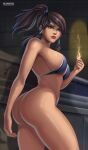 1girl big_breasts bikini_top bottomless breasts dark-skinned_female dat_ass flowerxl high_res korra patreon patreon_paid patreon_reward tagme the_legend_of_korra the_legend_of_korra*