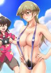 alexis_rhodes beach bikini black_pubic_hair hairy_vagina muto_dt navel pubic_hair pussy_hair sling_bikini yu-gi-oh!_gx