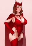 1girl 1girl 1girl big_breasts breasts brown_hair clothed_female comic_book_character female_focus female_only high_res jnsdh long_hair marvel mature mature_female milf scarlet_witch solo_female solo_focus superheroine tagme thick_thighs wanda_maximoff wide_hips