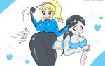 samus_aran schoolgirl spank wii wii_fit_trainer