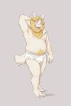  1boy 2020s 2023 2d 2d_(artwork) anthro anthro_only asgore_dreemurr beard boss_monster briefs caprine chubby chubby_male digital_media_(artwork) dilf furry furry_only goat grey_background hand_behind_head horns looking_down male male_anthro male_only mammal professor_fluff simple_background solid_color_background solo_anthro solo_male standing tail tail_tuft topless topless_anthro topless_male undertale undertale_(series) underwear underwear_only video_game_character video_game_franchise video_games white_briefs white_fur white_underwear yellow_hair 