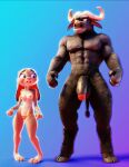 1boy 1girl 1girl 2_horns 3_fingers 3_toes 4_fingers abs absurd_res anthro areola balls barbell_piercing biceps big_balls big_penis black_body black_fur black_nose bovid bovine breasts brown_eyes buckteeth cape_buffalo chief_bogo claws clothed clothing digital_media_(artwork) disney duo feet fingers fur furry genitals grey_body grey_fur high_res hooves horn judy_hopps lagomorph larger_male leporid looking_down male mammal muscular muscular_anthro muscular_male navel navel_piercing nipple_barbell nipple_piercing nipples nubbed_penis nude nude_male open_mouth panties panties_only pecs penis piercing pink_areola pink_nipples pink_nose pochemu purple_eyes pussy rabbit simple_background size_difference smaller_female tail teeth toe_claws toes topless underwear underwear_only zootopia