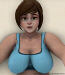 1girl 3d activision ass big_ass big_breasts blizzard_entertainment breasts brown_hair chubby cleavage clothed clothes clothing curvaceous curves curvy curvy_body curvy_female curvy_figure female_only hair jeremy_johnson_fun legs mei-ling_zhou mei_(overwatch) muscular overwatch overwatch_2 panties pose posing short_hair solo_female standing sweater thick thighs underwear