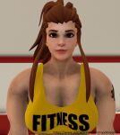 1girl 3d ass big_ass big_breasts breasts brigitte_(overwatch) brigitte_lindholm brown_hair cleavage clothed clothes clothing curvaceous curves curvy curvy_body curvy_female curvy_figure female_only hair jeremy_johnson_fun legs muscular overwatch overwatch_2 panties pose posing short_hair small_breasts solo_female standing sweater thick thighs underwear