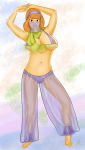 belly_dancer big_breasts daphne_blake scooby-doo see-through