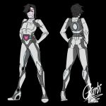  1boy 2020s 2021 2d 2d_(artwork) artist_name artist_signature ass black_background black_hair commission_art dark_background digital_media_(artwork) hair hair_over_one_eye hands_on_hips humanoid humanoid_robot male male_only mettaton mettaton_ex multiple_views nsfwgarbagedump nude nude_male pink_eyes robot robot_boy robot_humanoid simple_background solo_male undertale undertale_(series) video_game_character video_games 