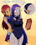 2girls anal ass big_ass big_breasts big_penis breasts dc_comics futanari futanari_on_female penis raven_(dc) starcross starfire teen_titans x-ray yuri