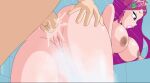  1girl anal anal_penetration anal_sex anus bent_over big_areola big_breasts breasts cum cum_in_ass doggy_position faceless_male father_&amp;_daughter from_behind from_behind_position incest klaus_(winx_club) pussy riffsandskulls roxy_(winx_club) solo_focus winx_club 