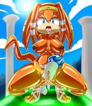 alluring anthro areola big_breasts breasts echidna erect_nipples female female_masturbation gblastman inviting master_emerald masturbation nipples nude pussy sega solo sonic_(series) tikal_the_echidna