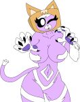  1girl bitch breasts breasts cat_ears cat_girl cat_paws cat_tail felicia_(cosplay) felicia_(darkstalkers) female_focus foxy_(lankybox) furry_only horny mommy sexy slut whore winking 