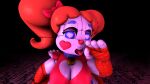 1girl circus_baby fellatio_gesture five_nights_at_freddy's five_nights_at_freddy's:_sister_location gesture looking_at_viewer sexbot_circus_baby tongue_out